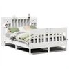 vidaXL Letto senza Materasso Bianco 140x190 cm Legno Massello di Pino