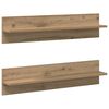 vidaXL Scaffale da parete 2 pz Rovere artigianale 80 x 11,5 x 18 cm