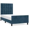 vidaXL Giroletto senza Materasso Blu Scuro 80x200 cm in Velluto