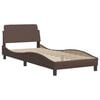 vidaXL Letto con Materasso Dover Marrone 80x200 cm in Similpelle