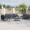 vidaXL Set Divano da Giardino 7 pcs Antracite Acciaio