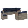 vidaXL Set Divani da Giardino 8 pz con Cuscini Grigio in Polyrattan
