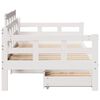 vidaXL Dormeuse con Cassetti Bianco 90x200 cm Legno Massello di Pino