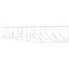 vidaXL Cuccia per Cani da Esterno Argento 4x16x2 m in Acciaio Zincato