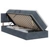 vidaXL Letto con Contenitore Grigio Scuro 90 x 190 cm Velluto