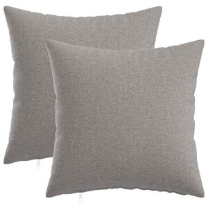 vidaXL Federa 2 pz HEERLEN Grigio Nuvola 30 x 30 cm Tessuto