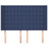 vidaXL Testiera ad Orecchio Blu 147x16x118/128 cm in Tessuto