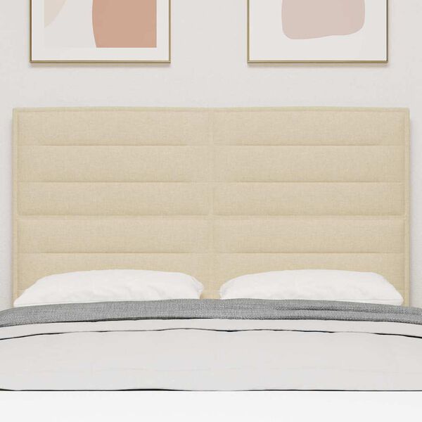 vidaXL Testiera con testiera Crema 144 cm Pelle Sintetica