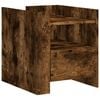 vidaXL Comodino Rovere Fumo 45x50x50 cm in Truciolato