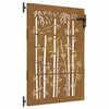 vidaXL Cancello da giardino 85x150 cm in acciaio Corten e bamb&ugrave;