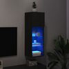 vidaXL Mobile TV con Luci LED Nero 30,5x30x90 cm