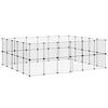 vidaXL Gabbia per Animali 44 Pannelli con Porta Nera 35x35 cm Acciaio