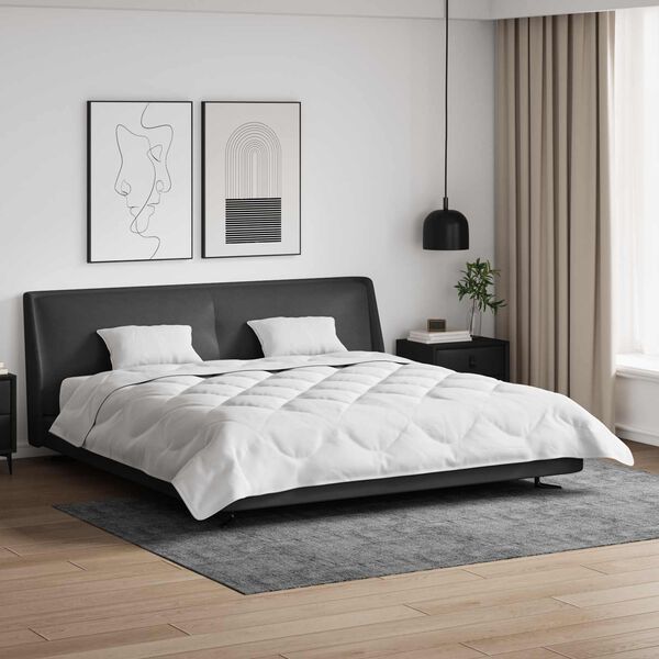 vidaXL Duvet Estivo con cuscino 3 pcs Bianco Microfibra