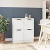 vidaXL Credenze 2 pz Bianche 30x30x70 cm in Legno Multistrato