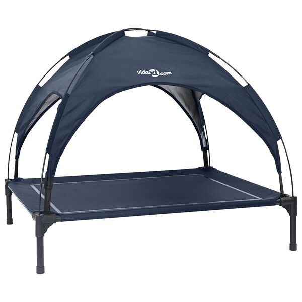 vidaXL Letto per Cani Blu navy 104 x 86 x 84,5 cm Acciaio