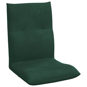 vidaXL Sedia da Pavimento Verde Scuro 46 x 50 x 61 cm Velluto