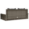 vidaXL Panchina Dondolo con Cuscini Grigia 119x56x48 cm in Polyrattan