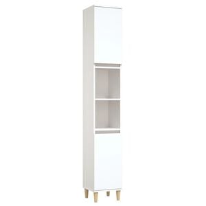 vidaXL Armadietto da Bagno Bianco 30x30x190 cm in Legno Multistrato