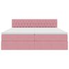 vidaXL Letto con Contenitore con materasso Rosa 100 x 200 cm