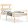 vidaXL Letto per Anziani con Testiera Single in Legno Massello