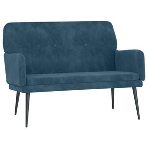 vidaXL Panca Blu 108x79x79 cm in Velluto