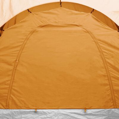 vidaXL Tenda da Campeggio 6 Persone in Tessuto Grigio e Arancione