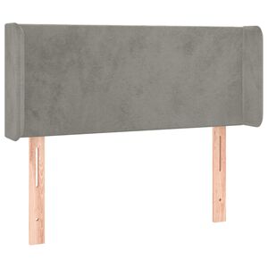 vidaXL Testiera ad Orecchio Grigio Chiaro 83x16x78/88 cm in Velluto