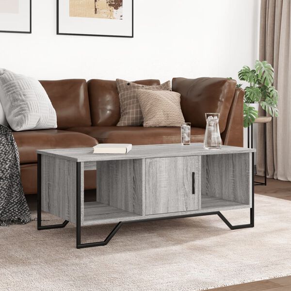 vidaXL Tavolino da Salotto Grigio Sonoma 100x51x40cm Legno Multistrato