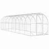 vidaXL Pollaio Argento 800 x 200 x 200 cm Acciaio zincato