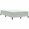 vidaXL Letto a molle con materasso Grigio chiaro 120 x 190 cm Tessuto
