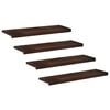 vidaXL Tappeti per scale 4 pz 90 x 25 x 2 cm Marrone Scuro