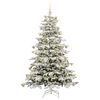vidaXL Albero di Natale Artificiale con Rami Pieghevoli Bianco 210 cm