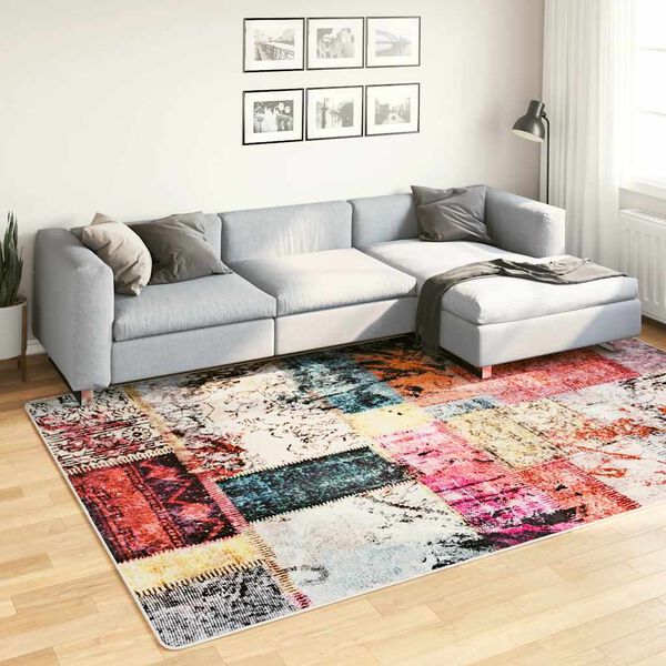 vidaXL Tappeto Lavabile Patchwork 190x300 cm Multicolore