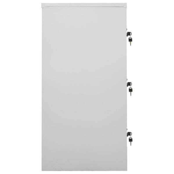 vidaXL Armadietti Chiavi 5pz Grigio Chiaro Verde 90x45x92,5cm Acciaio