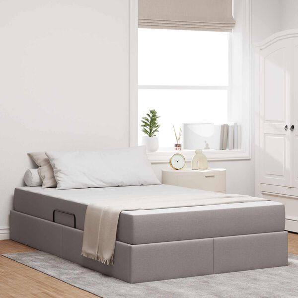 vidaXL Letto con contenitore e materasso Talpa 120 x 190 cm Poliestere