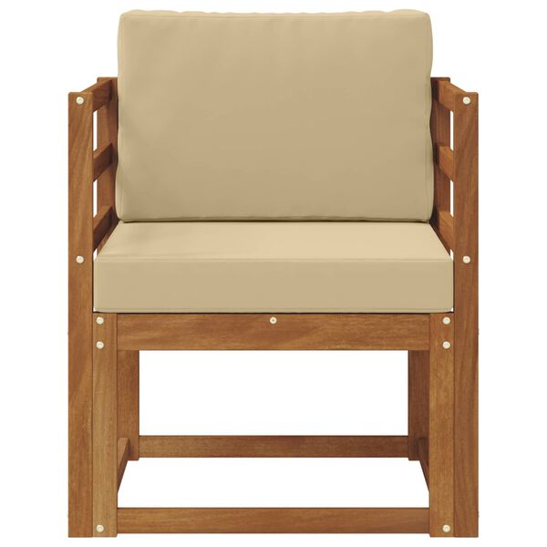 vidaXL Divano da esterno Legno di Acacia Massello e Poliestere