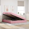 vidaXL Letto con contenitore e materasso Rosa 160 x 200 cm Velluto