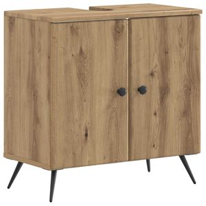 vidaXL Armadio per Lavabo da Bagno BREDA Rovere Artigianale