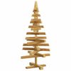 vidaXL Alberi di Natale Marrone 90 cm Legno di pino massello