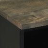 vidaXL Comodino Nero 40x33x46 cm in Legno Massello di Mango