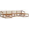 vidaXL Set di divani da esterno 6 pz Naturale Legno di Acacia Massello
