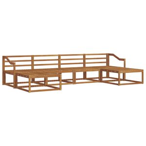 vidaXL Set di divani da esterno 6 pz Naturale Legno di Acacia Massello