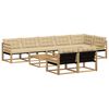 vidaXL Set di divani da esterno 9 pz Bianco e Beige