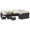 vidaXL Set Divano da Giardino 12 pz 9-Numero di posti Nero