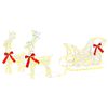 vidaXL Slitta trainata da renna Bianco caldo 30 x 12 x 54,5 cm PET