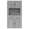 vidaXL Credenza Grigio Sonoma in Legno Multistrato