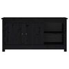 vidaXL Mobile Porta TV Nero 103x36,5x52 cm in Legno Massello di Pino