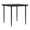vidaXL Set da Pranzo per Giardino con cuscino 3 pcs Nero polyrattan