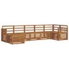 vidaXL Set divani 7 pcs Naturale Legno di Acacia Massello