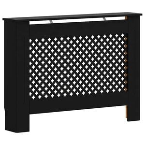 vidaXL Copertura per Radiatore Nera 112x19x81,5 cm in MDF